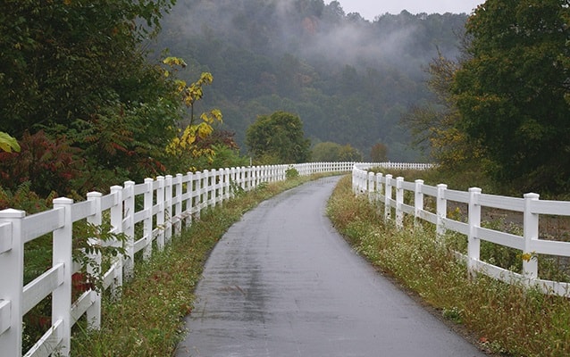 View of the Allegheny River Trail in Oil Region NHA