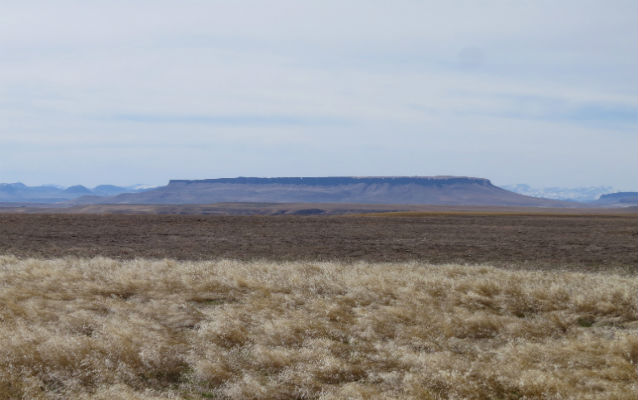 High plateau in the distance