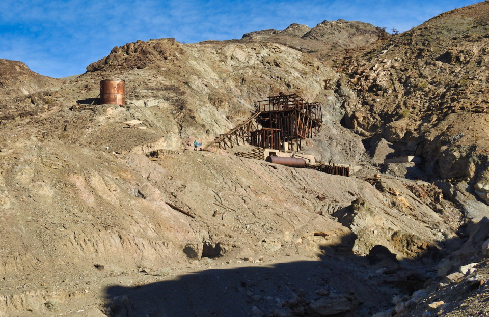 Photo of buildings on a desert mountain-side