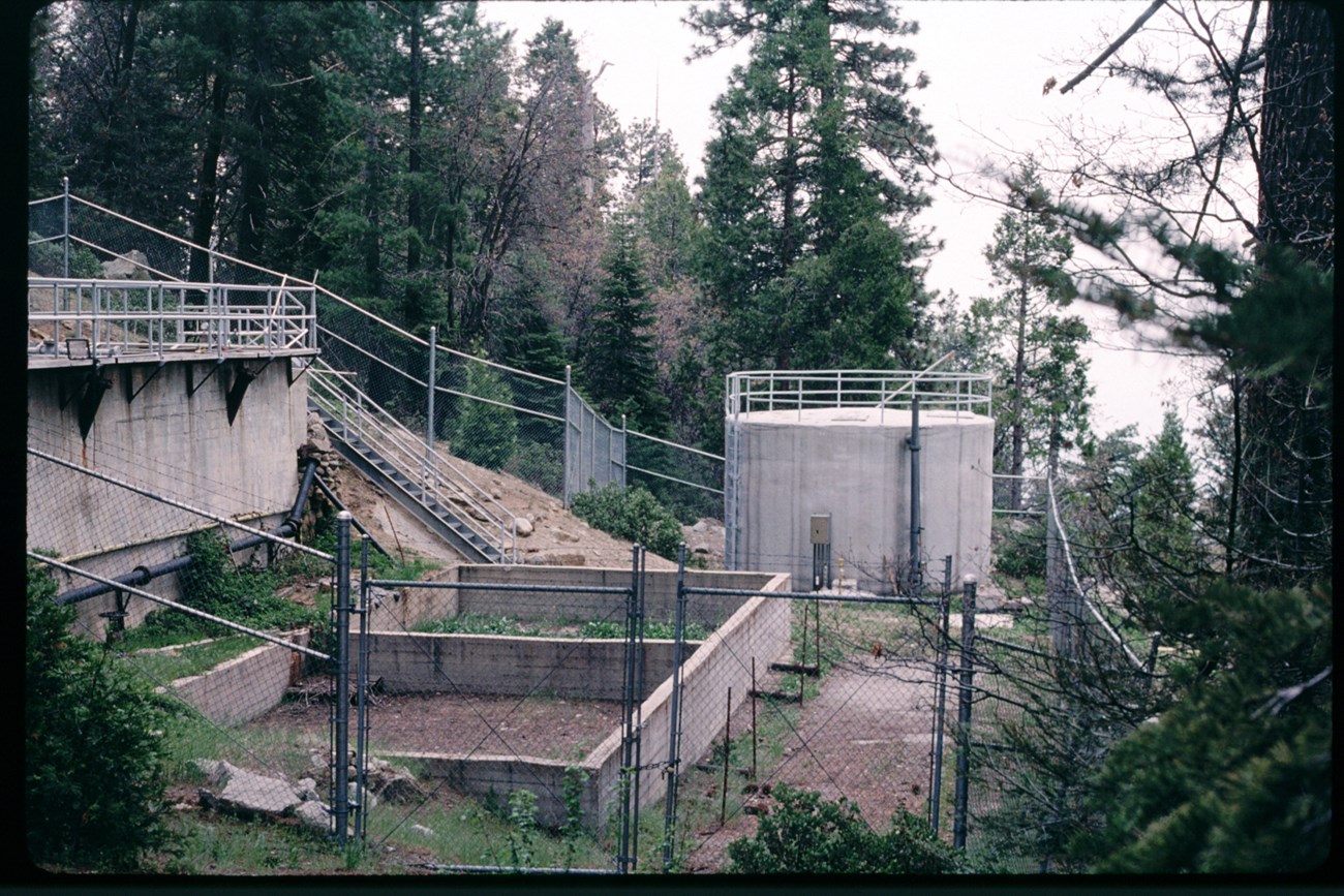 A sewage treatment plant before restoration