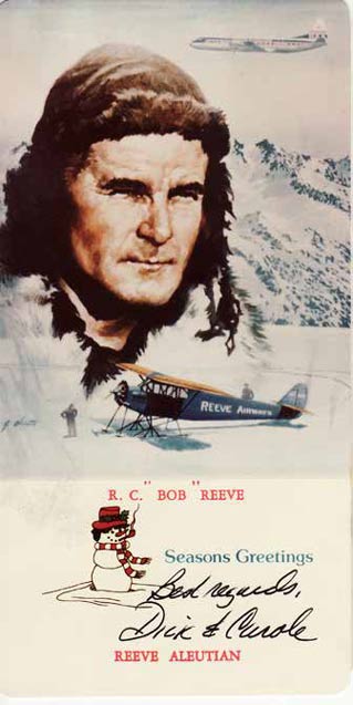 art montage of a man's face over a snowy mountain landscape and small plane