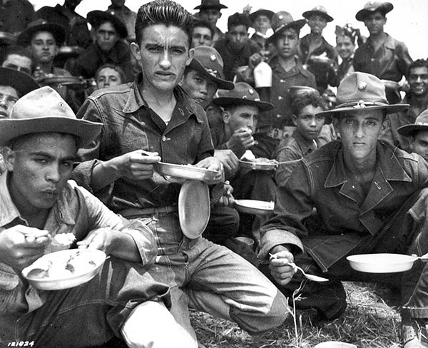 Soldiers of the 65th Infantry training in Salinas, Puerto Rico. August 1941