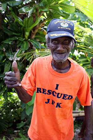 Eroni Kumana, one of two Solomon Islanders who saved the life of John F. Kennedy during World War II