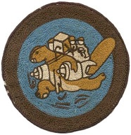 Patch of a beaver carrying people and supplies
