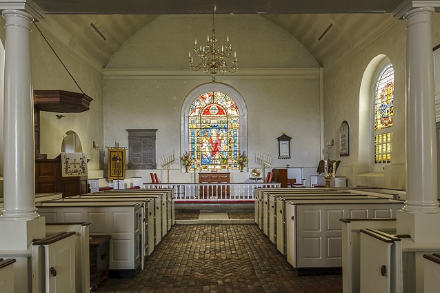 Interior of Old Swedes Church