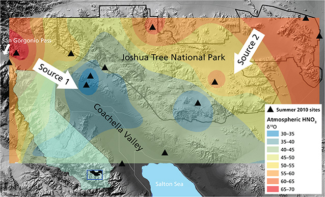 Atmospheric nitrogen deposition across Coachella Valley and Joshua Tree National Park