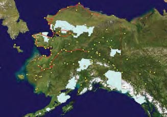A map of permafrost monitoring sites.