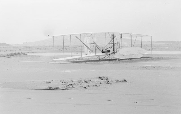 Damaged Flyer at the end of the day- Kitty Hawk, 1903