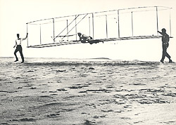 Historic photo of the Wright brothers