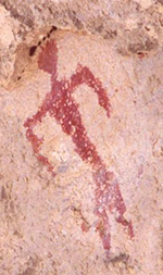 A pictograph from the Gila Cliff Dwellings