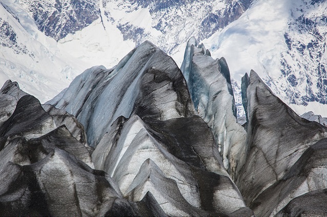 Crevasses on the surface of the Kennicott Glacier (Wrangell-St. Elias National Park, AK)