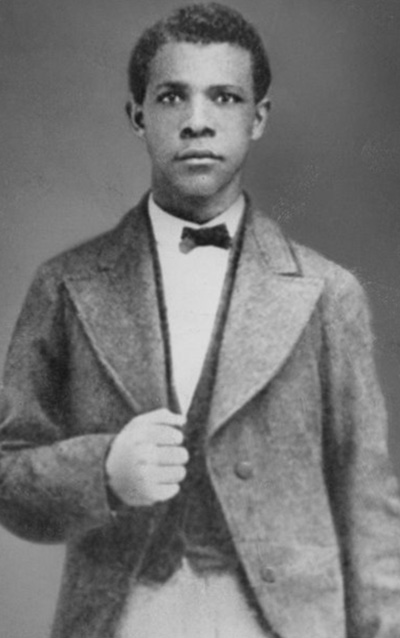 Photo of Booker T. Washington as a student at Hampton Normal and Agricultural Institute, c. 1873.