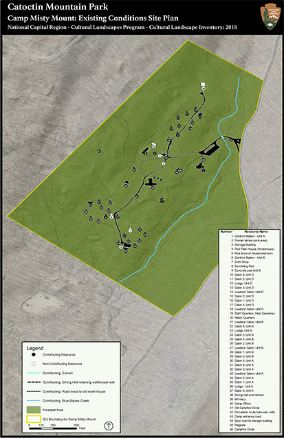 Camp Misty Mount Site Plan