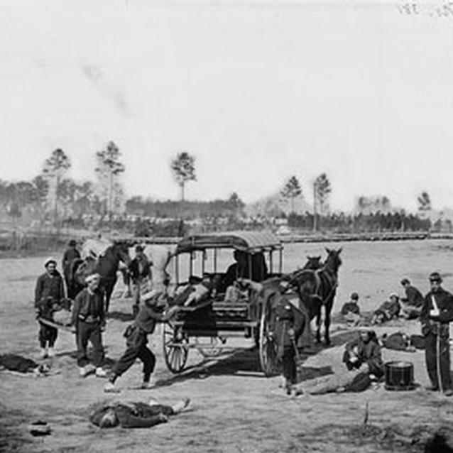 Photograph of an ambulance pick-up