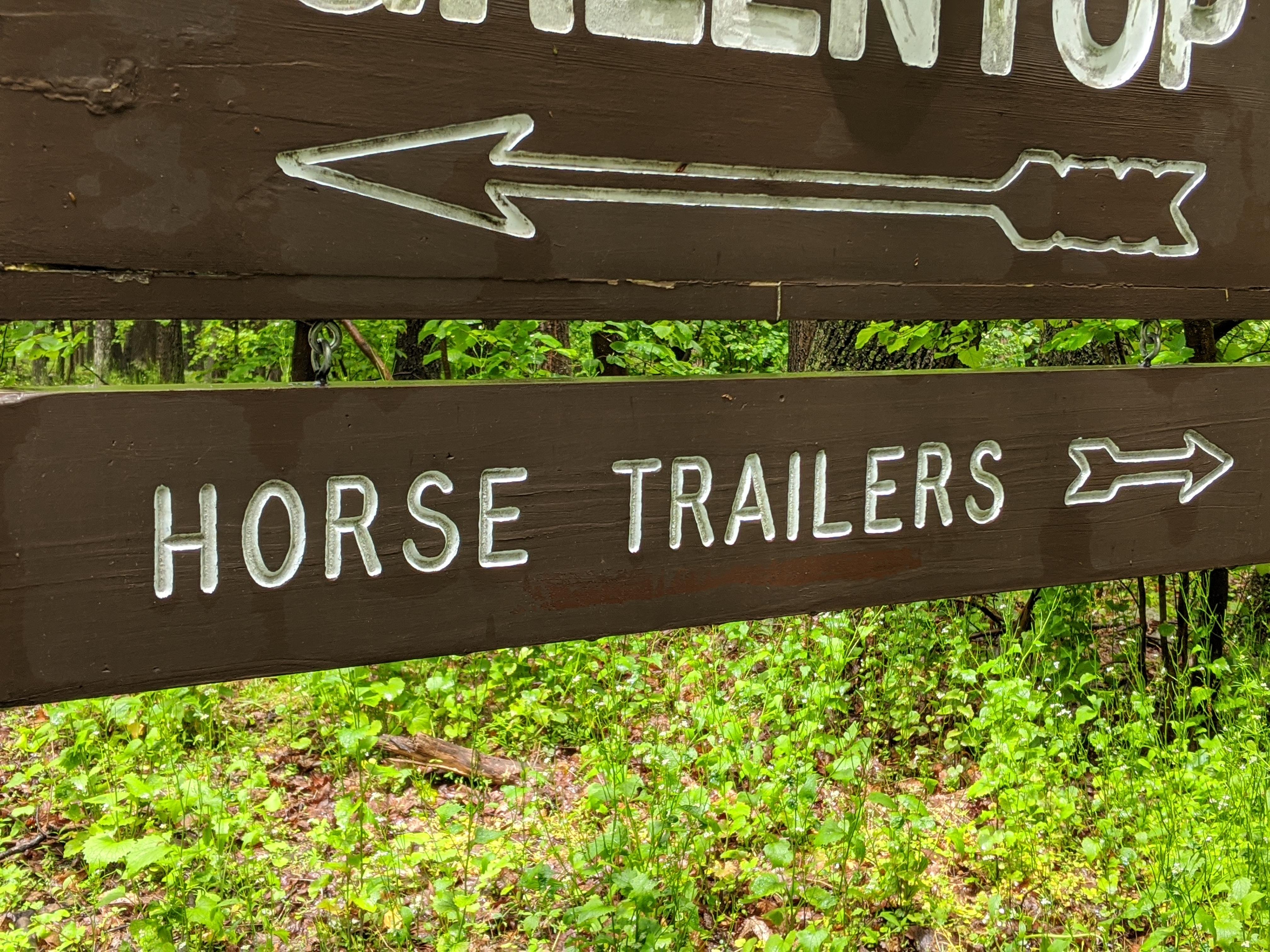 Horse Trailer Parking Lot Sign 