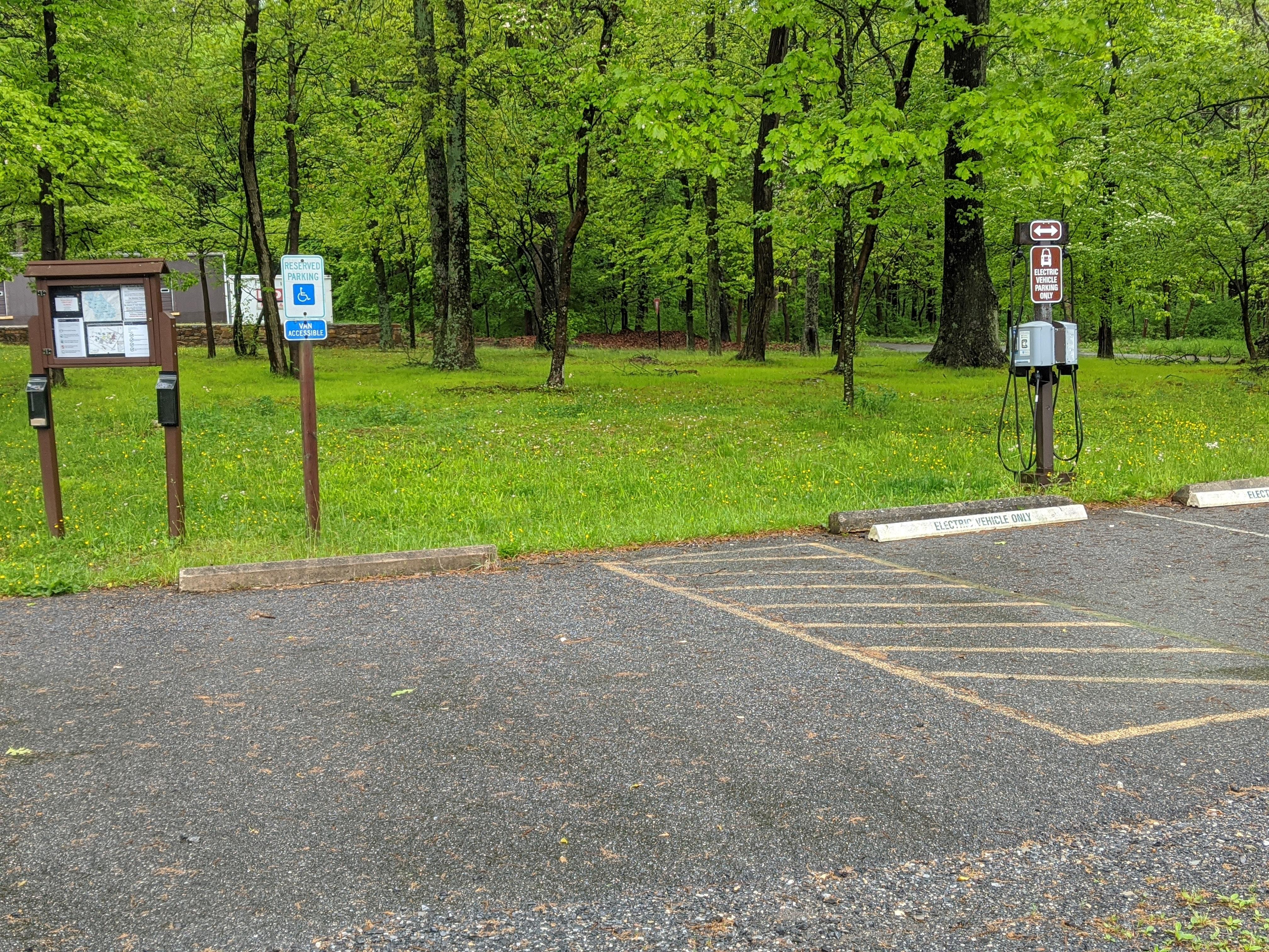 Handicapped and Electric Vehicle Charging Parking Areas