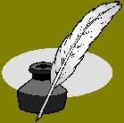 drawing of quill holder and pen