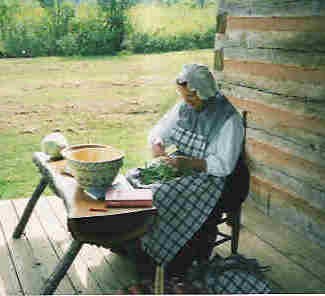 Reenactor at Scruggs house