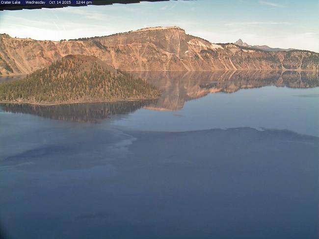 Crater Lake Webcam - Wind Moving Across the Lake