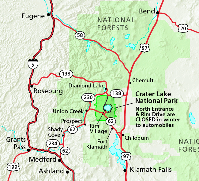 Highway Map Showing Winter Road Closures