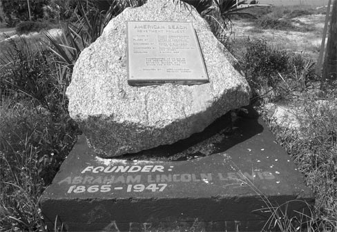 Figure 4: American Beach Marker (stone with a plaque).