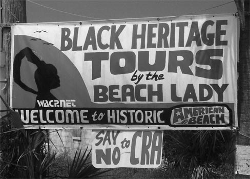 Figure 5: Sign: "Black Heritage Tours by the Beach Lady."