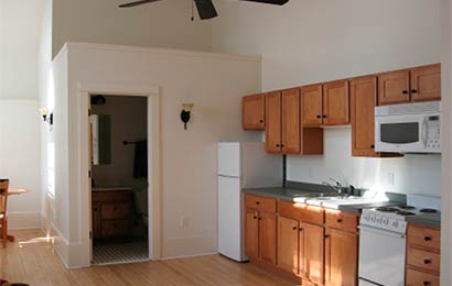 Ceiling fan in a kitchen.