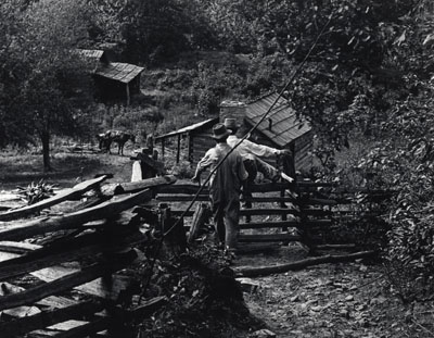 Visitors to Cupp cabin