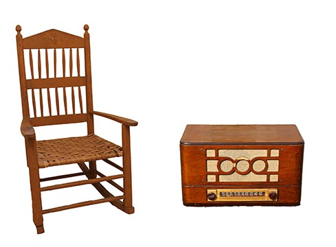 chair and radio