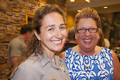 Superintendent Sula Jacobs with Middlesboro, KY resident Teresa Brown 400