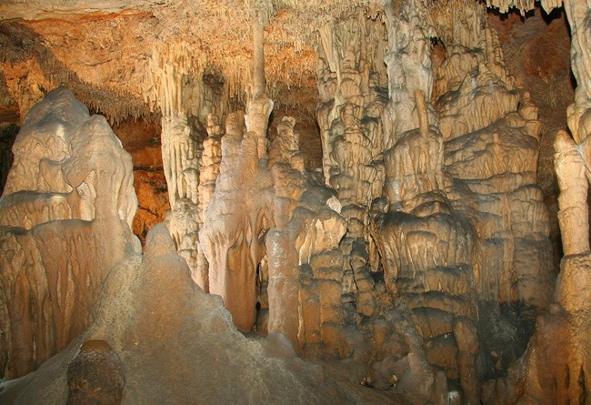 Showing the inside of Gap Cave.