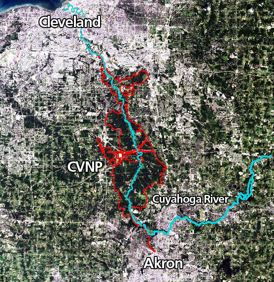 Satellite Image of CVNP