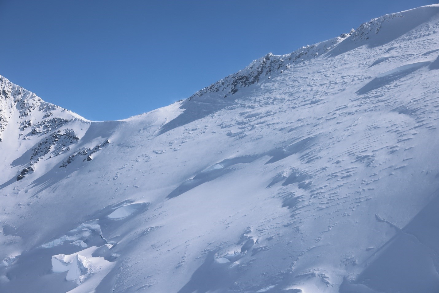 Closeup of Denali Pass Traverse