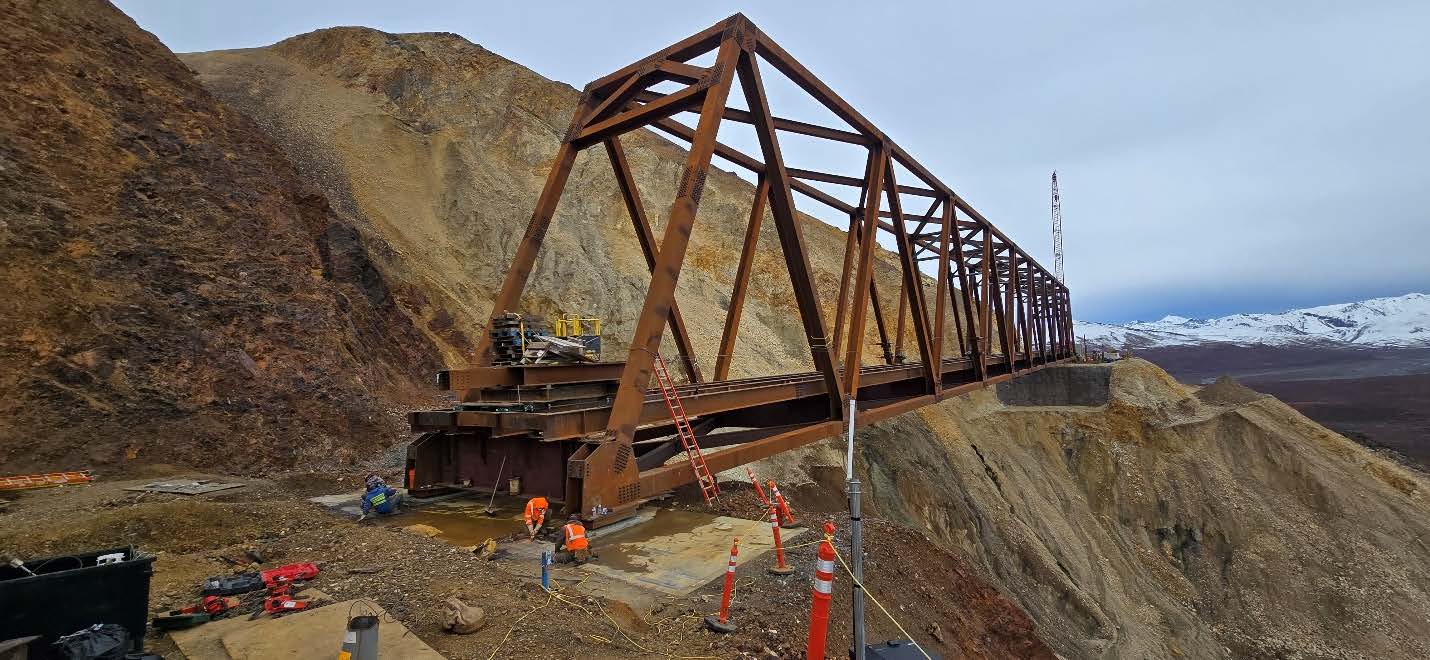Looking east at the full bridge from the west abutment.