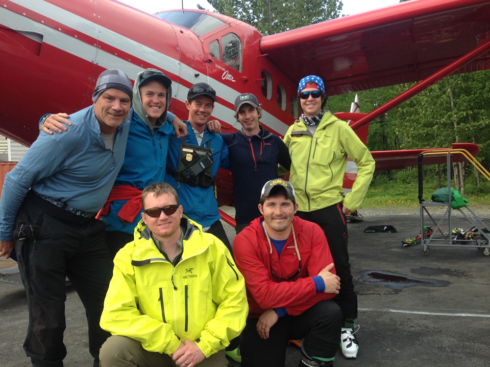 Patrol members pose for a photo before flying to basecamp
