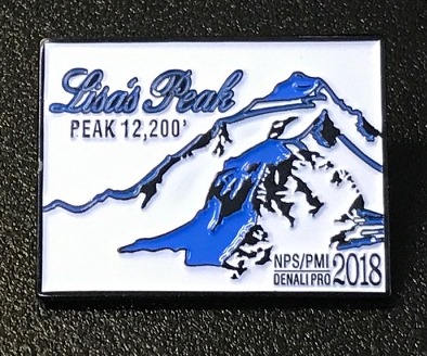 NPS PMI Denali Pro Pin depicting Lisa's Peak