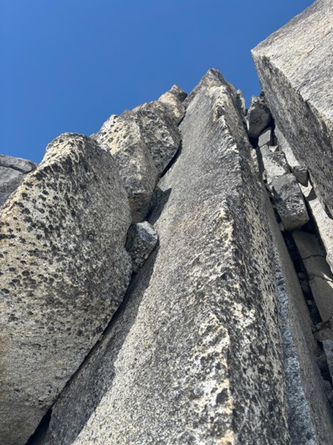 Cracks in a rock face