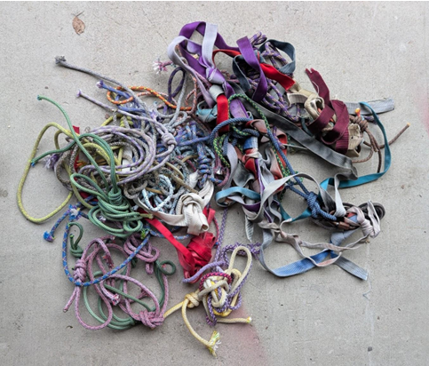 Pile of worn-out tat