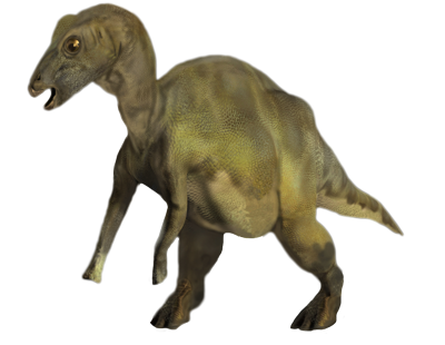 a computerized image of an edmontosaurus juvenile