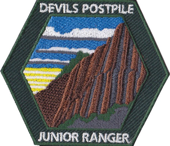 Photo of a cloth patch of the Devils Postpile