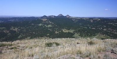 Viewing Little Missouri Buttes from Tower summit