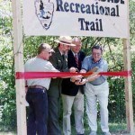 ribbon cutting at recreational trail