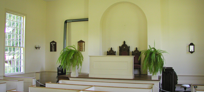 Millbrook Village church pulpit