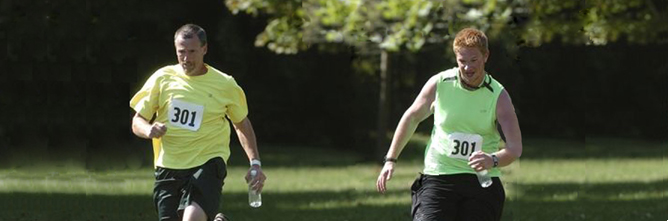 two men running in a competative race