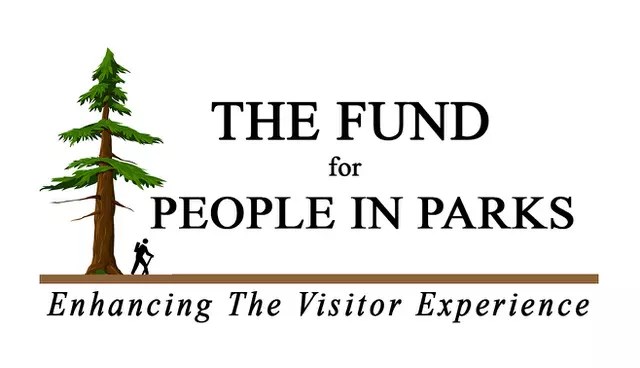Logo for the Fund for People in Parks featuring tree and hiker