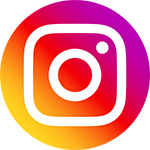 instagram logo, colorful circle  with square inside