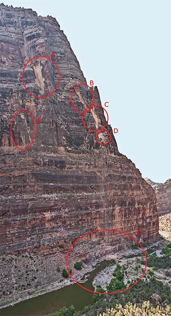 Overview of Warm Springs Rapid and cliff