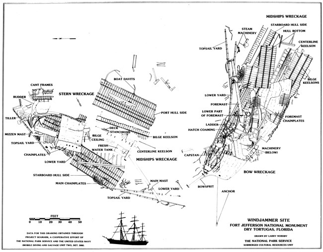 Windjammer wreck site guide