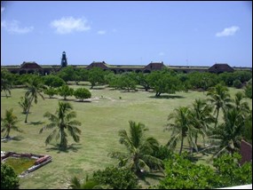 Historic parade grounds at Fort Jefferson