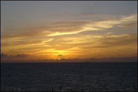 Sunset viewed from the terreplein of Fort Jefferson